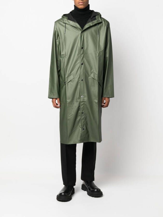 Rains Regenjas met capuchon Groen