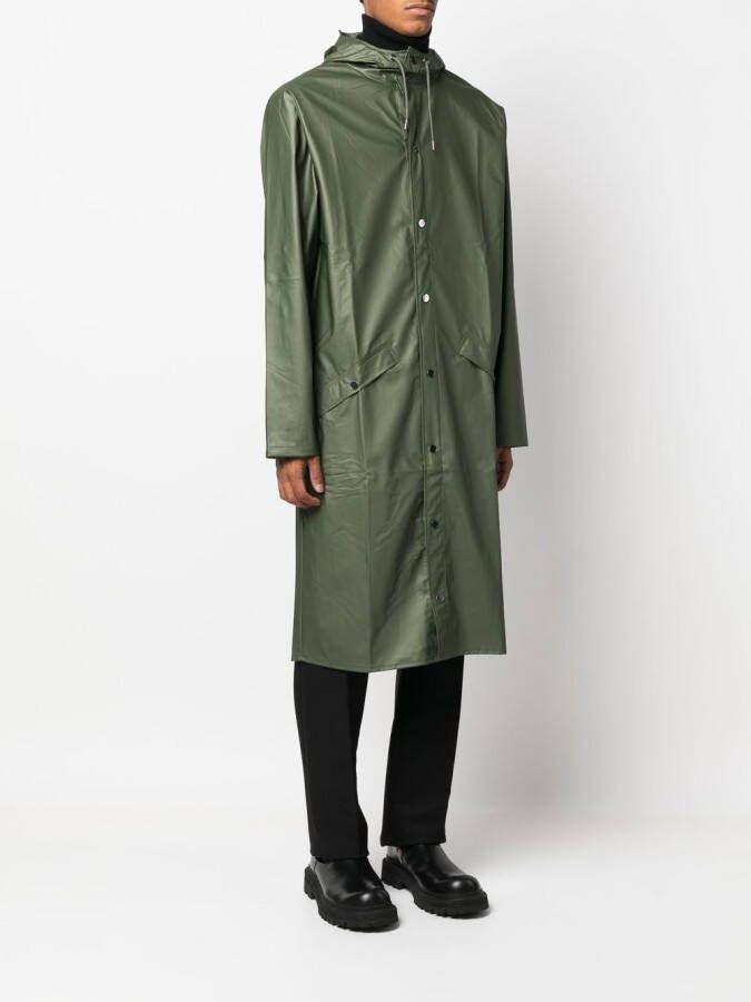 Rains Regenjas met capuchon Groen