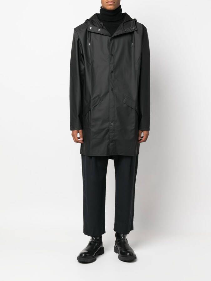 Rains Regenjas met capuchon Zwart