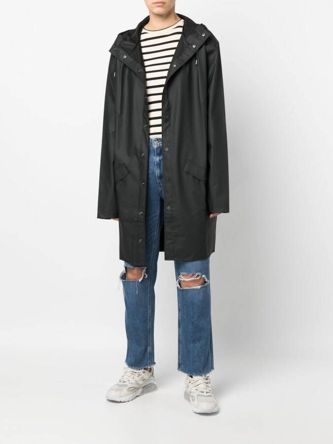 Rains Regenjas met capuchon Zwart