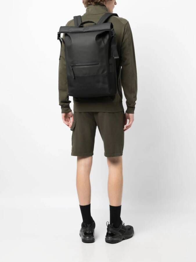 Rains Rugzak met rolltop Zwart