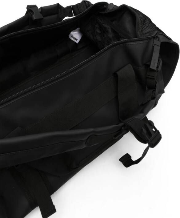 Rains Duffeltas met logoprint Zwart