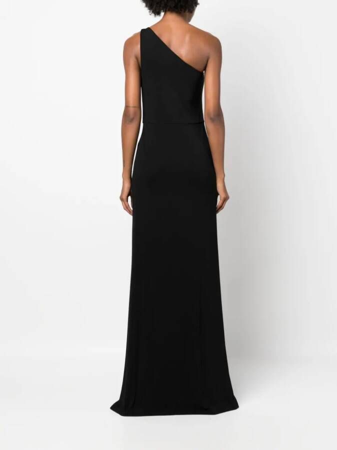 Ralph Lauren Collection Asymmetrische maxi-jurk Zwart