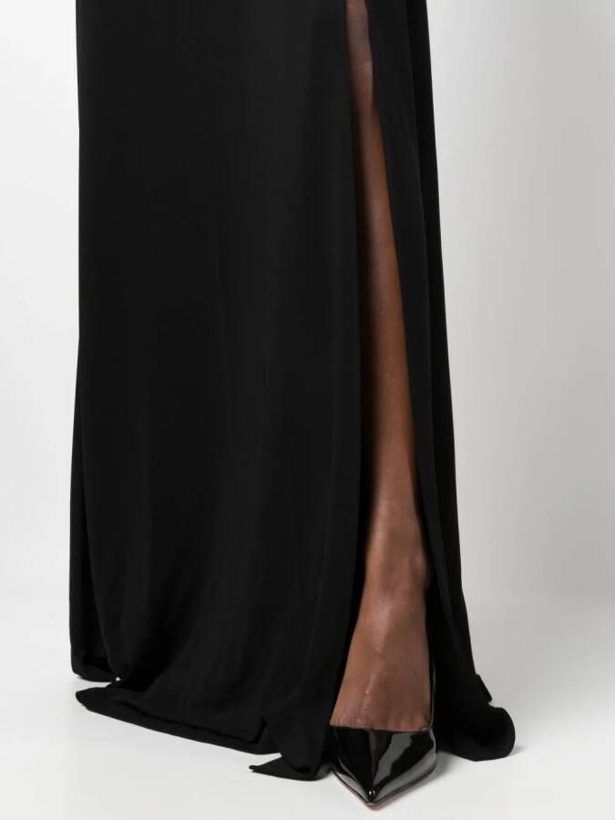 Ralph Lauren Collection Asymmetrische maxi-jurk Zwart