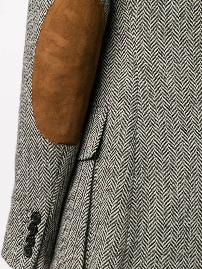 Ralph Lauren Collection Blazer met visgraatpatroon Zwart