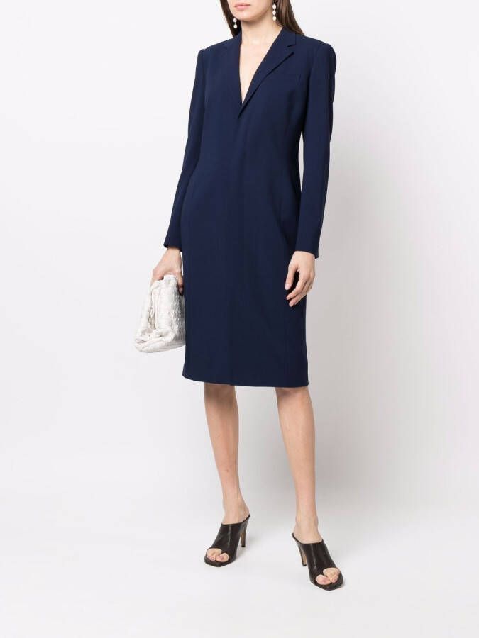 Ralph Lauren Collection Blazerjurk met lange mouwen Blauw