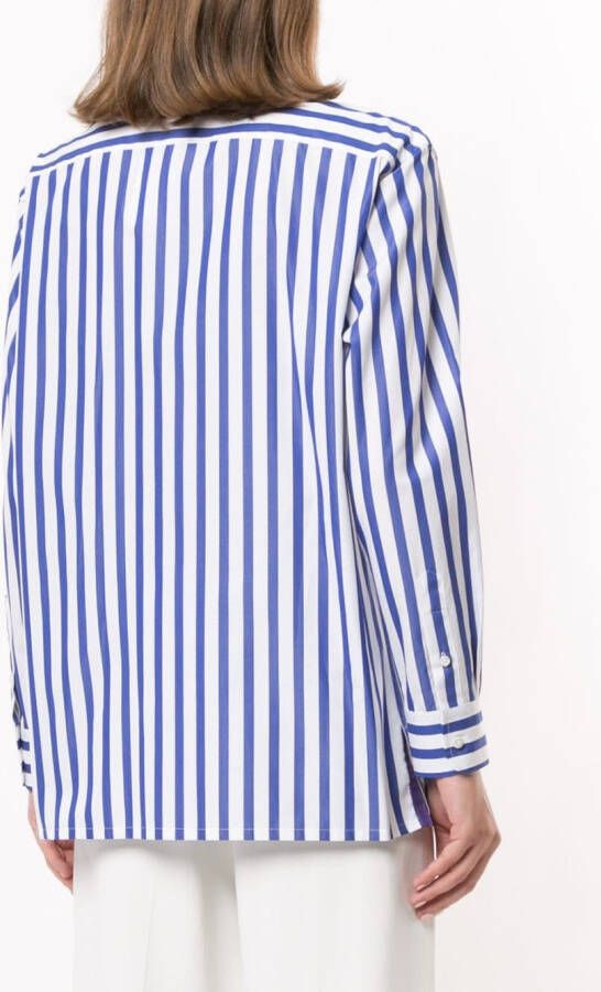 Ralph Lauren Collection Blouse met krijtstreep Blauw