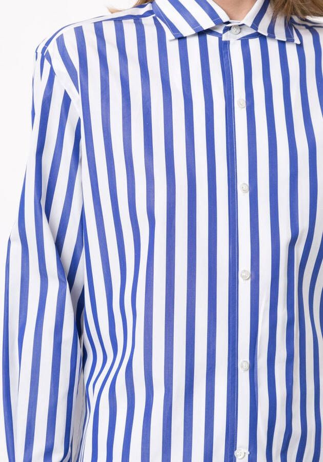 Ralph Lauren Collection Blouse met krijtstreep Blauw