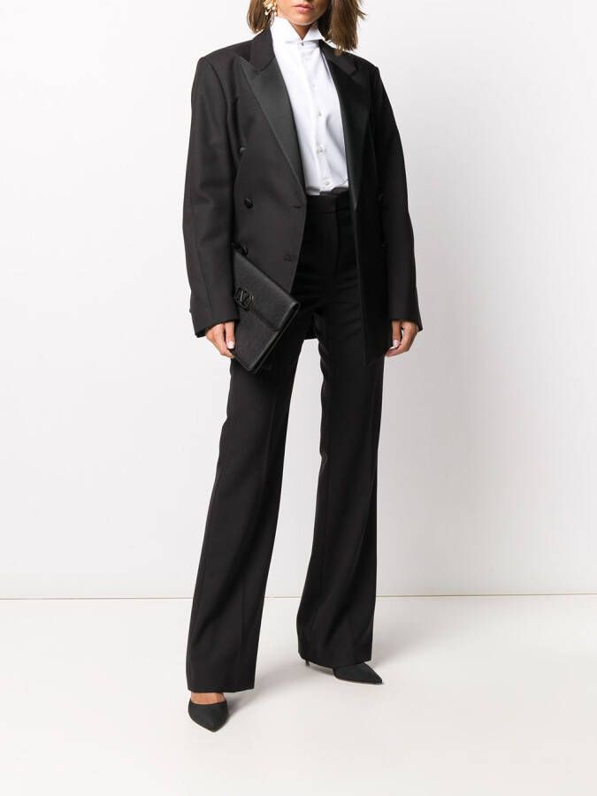 Ralph Lauren Collection Blouse met wingtip kraag Wit