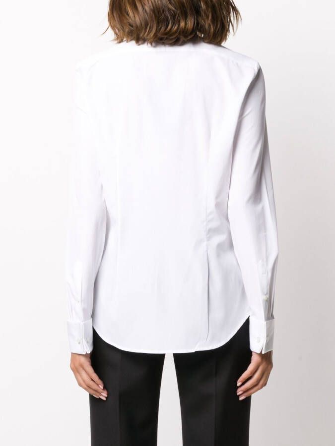 Ralph Lauren Collection Blouse met wingtip kraag Wit