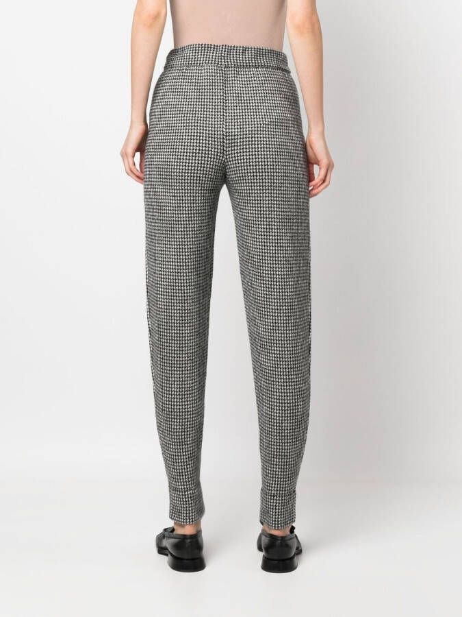 Ralph Lauren Collection Broek met pied-de-poule print Zwart