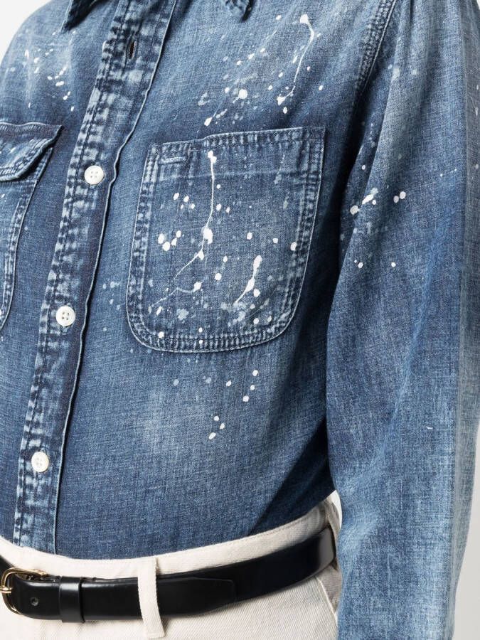 Ralph Lauren Collection Denim blouse Blauw