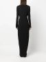 Ralph Lauren Collection Maxi-jurk met dubbele rij knopen Zwart - Thumbnail 4