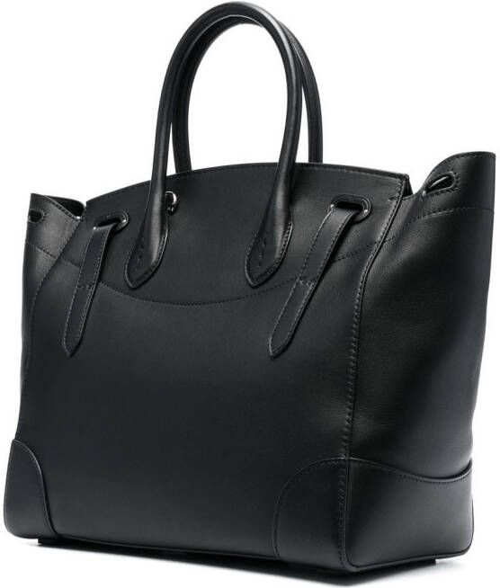 Ralph Lauren Collection Shopper met logo-reliëf Zwart