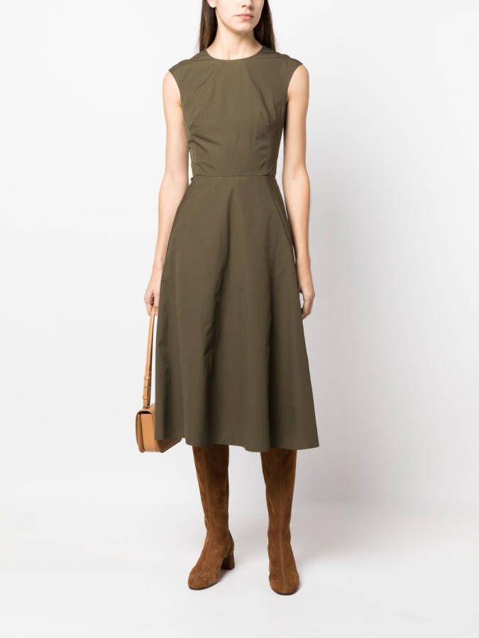 Ralph Lauren Collection Flared midi-jurk Groen