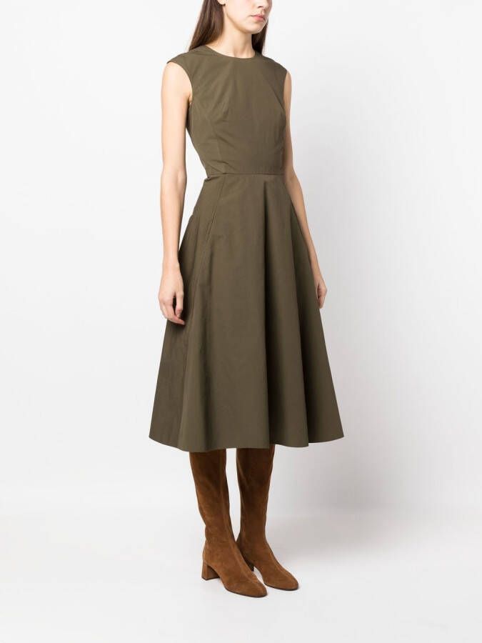 Ralph Lauren Collection Flared midi-jurk Groen