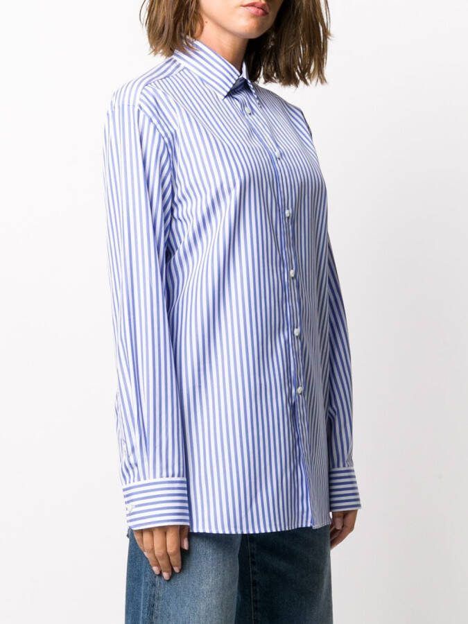 Ralph Lauren Collection Gestreepte blouse Blauw