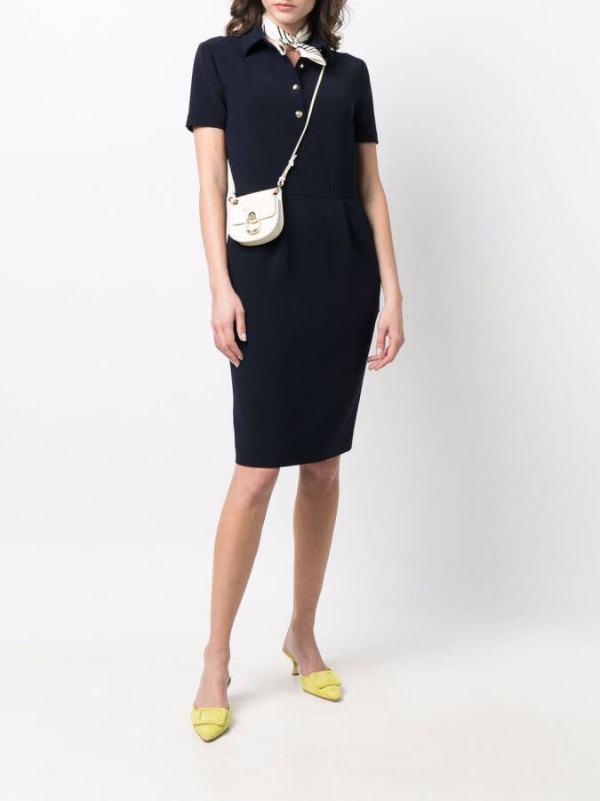 Ralph Lauren Collection Getailleerde midi-jurk Blauw