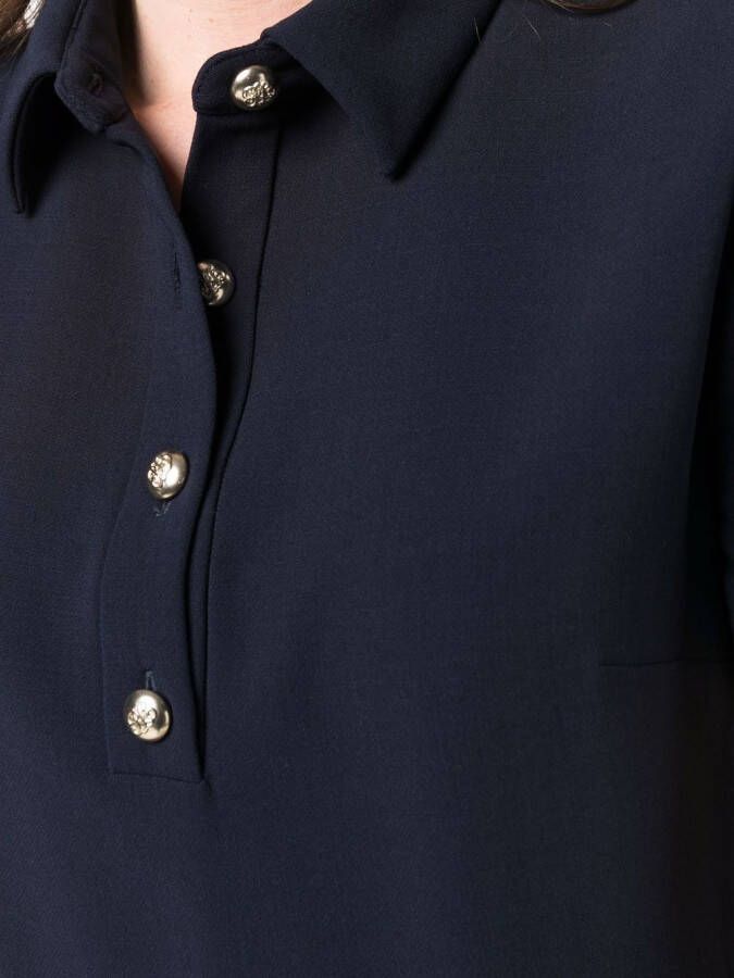 Ralph Lauren Collection Getailleerde midi-jurk Blauw