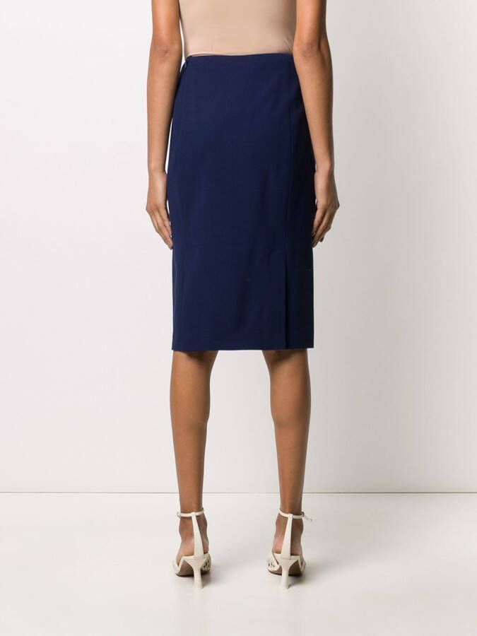 Ralph Lauren Collection High waist kokerrok Blauw