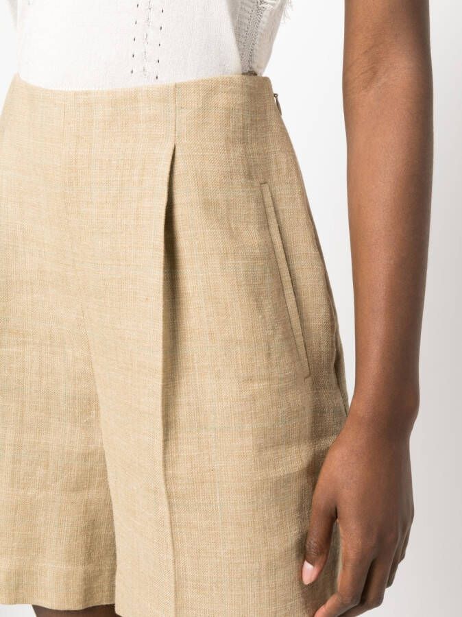Ralph Lauren Collection High waist shorts Beige