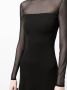 Ralph Lauren Collection Jurk met doorzichtig vlak Zwart - Thumbnail 5