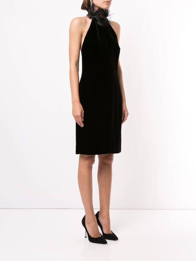 Ralph Lauren Collection Jurk met halternek Zwart