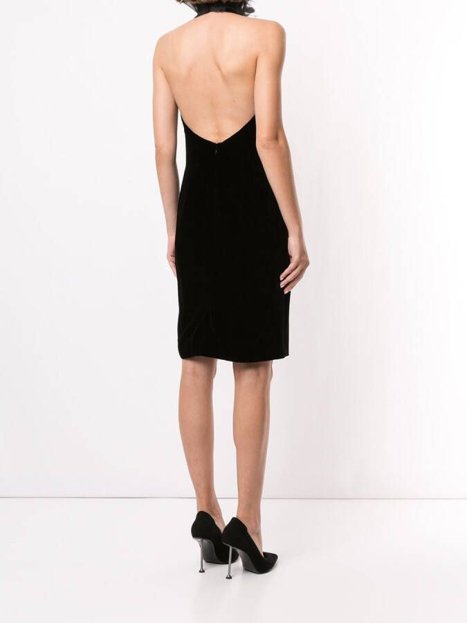Ralph Lauren Collection Jurk met halternek Zwart
