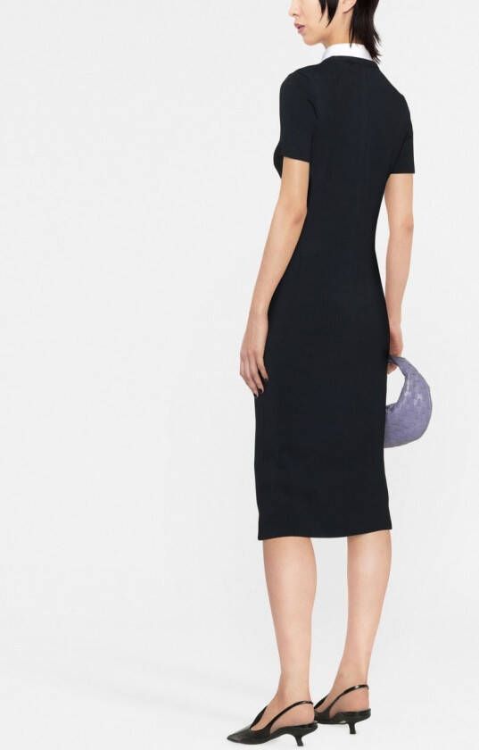 Ralph Lauren Collection Midi-jurk met korte mouwen Zwart