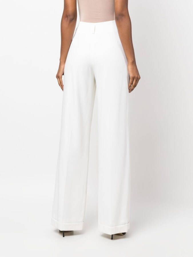 Ralph Lauren Collection Pantalon met wijde pijpen Beige