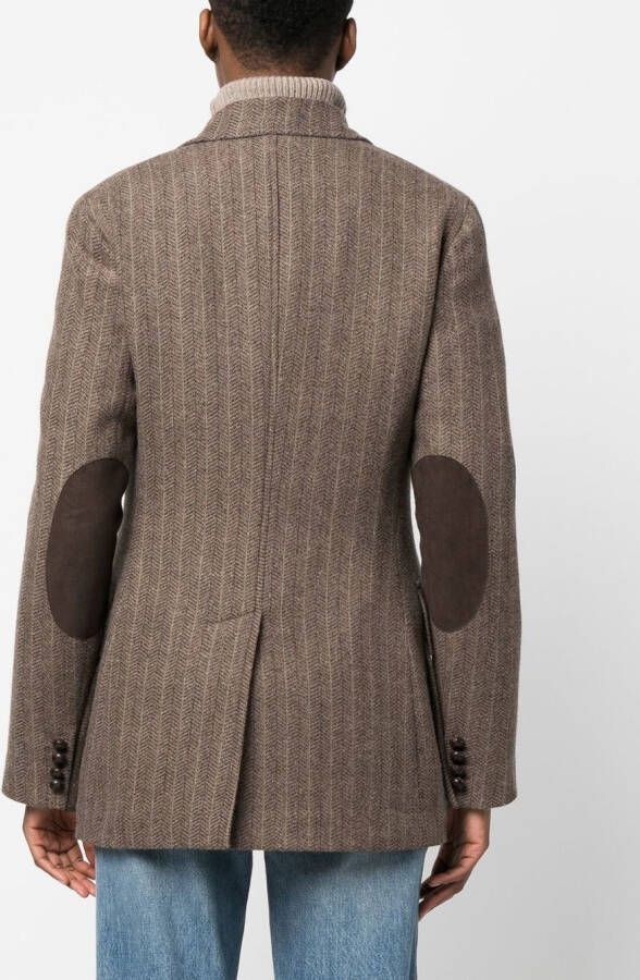 Ralph Lauren Collection Jack met visgraatpatroon Bruin