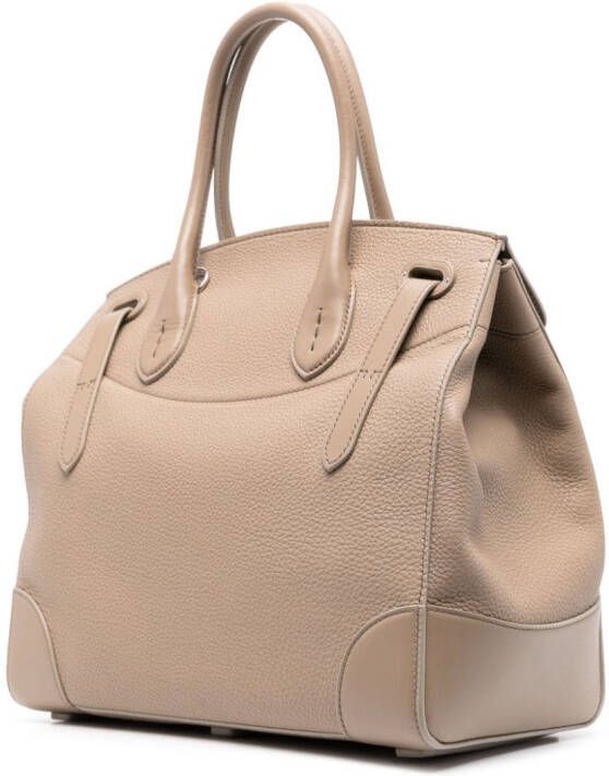 Ralph Lauren Collection Ricky leren shopper Beige