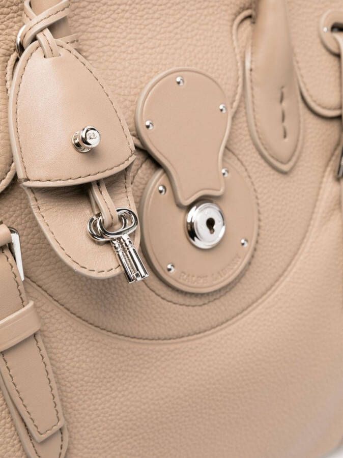 Ralph Lauren Collection Ricky leren shopper Beige