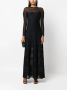 Ralph Lauren Collection Semi-doorzichtige maxi-jurk Zwart - Thumbnail 2