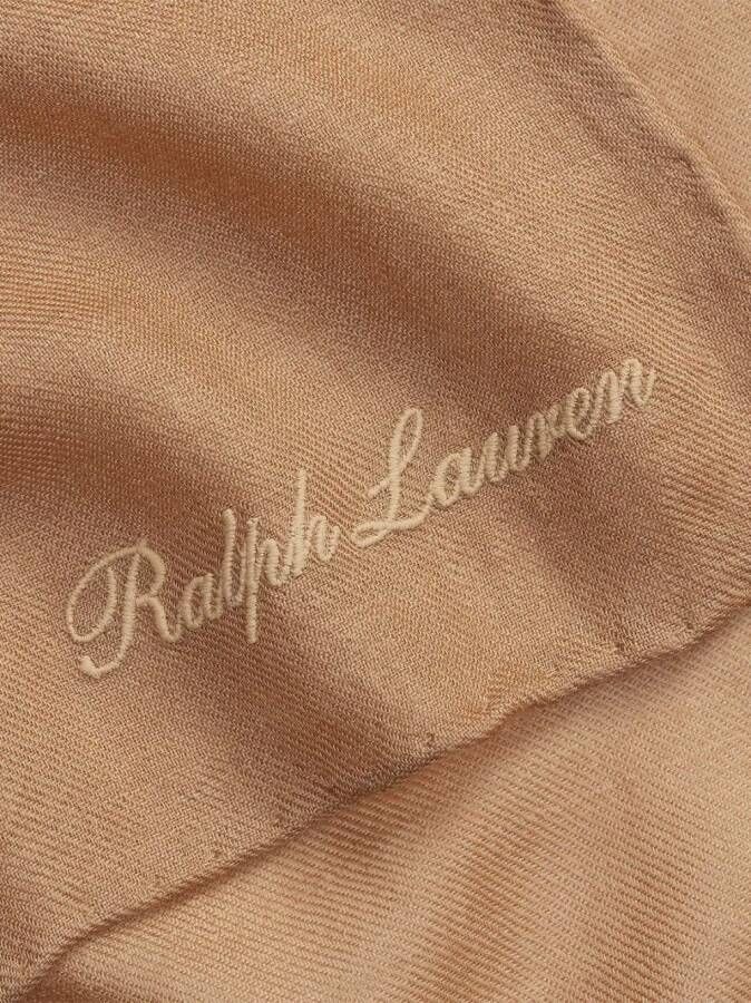 Ralph Lauren Collection Sjaal met geborduurd logo Bruin