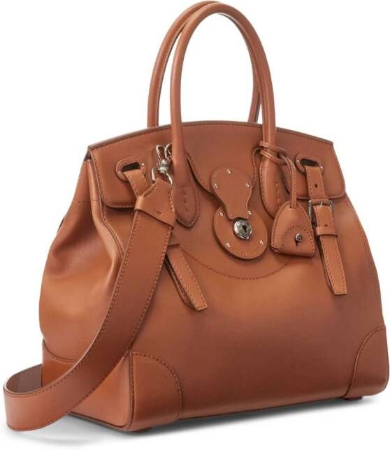 Ralph Lauren Collection Soft Ricky 33 leren shopper Bruin