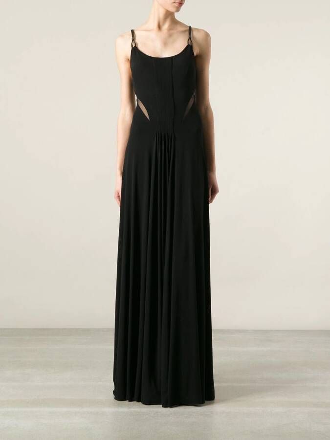 Ralph Lauren Collection spaghetti strap maxi dress Zwart