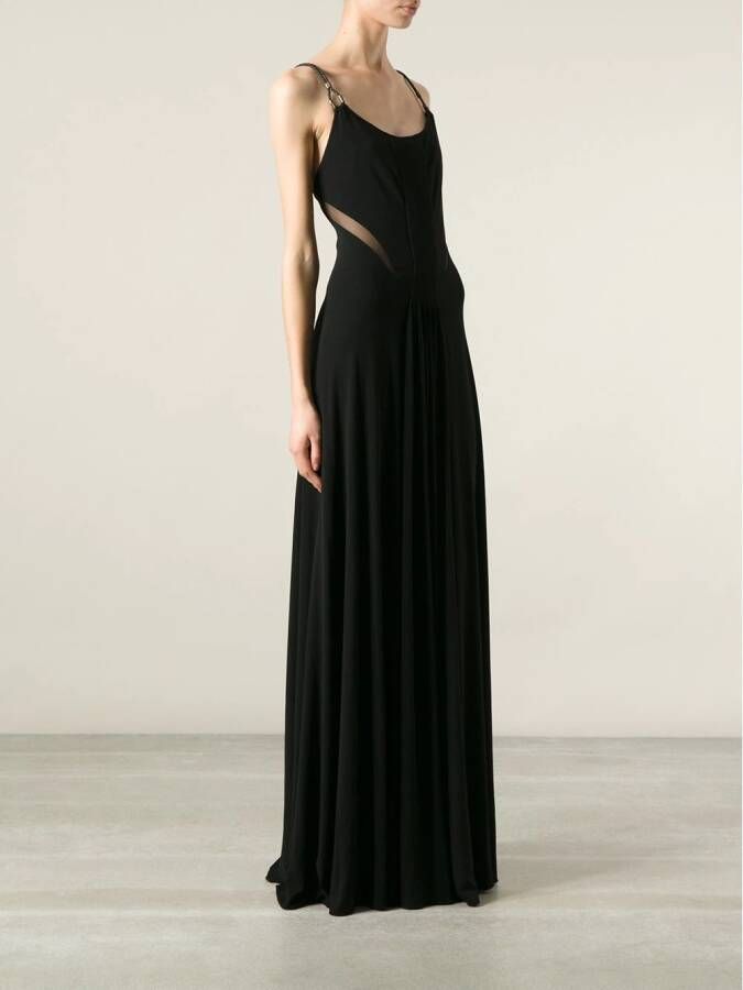 Ralph Lauren Collection spaghetti strap maxi dress Zwart