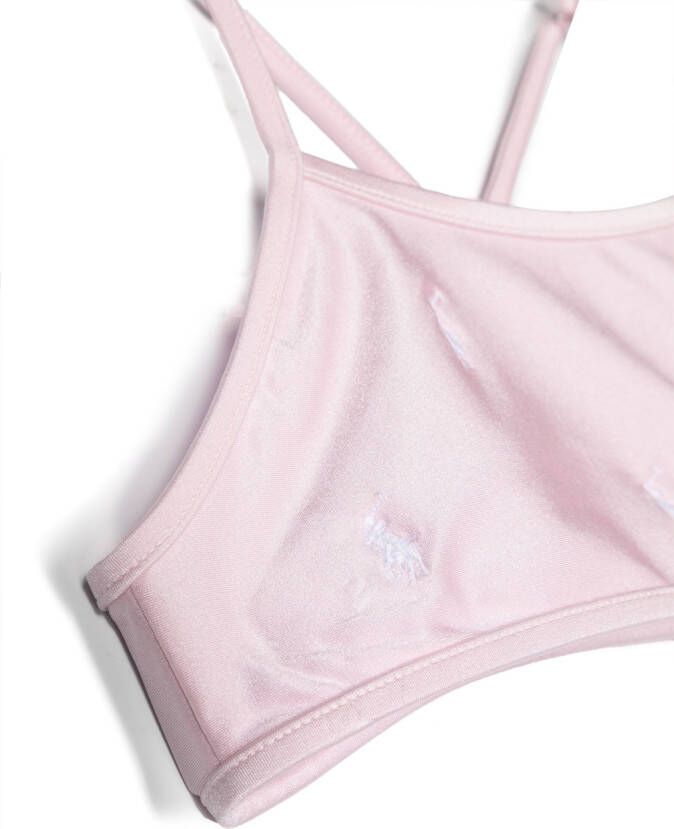 Ralph Lauren Kids Bikini met geborduurd logo Roze