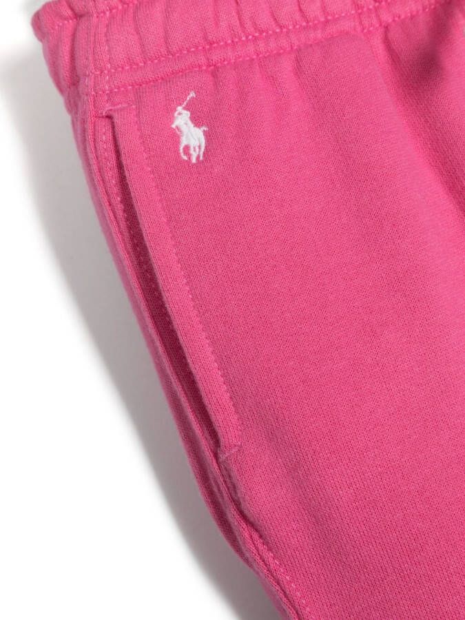 Ralph Lauren Kids Broek met geborduurd logo Roze