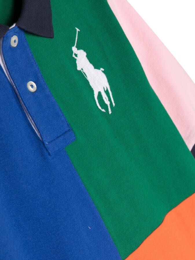 POLO RALPH LAUREN KIDS Poloshirt met colourblocking Blauw