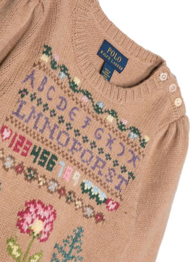 Ralph Lauren Kids Sweater met ronde hals Bruin