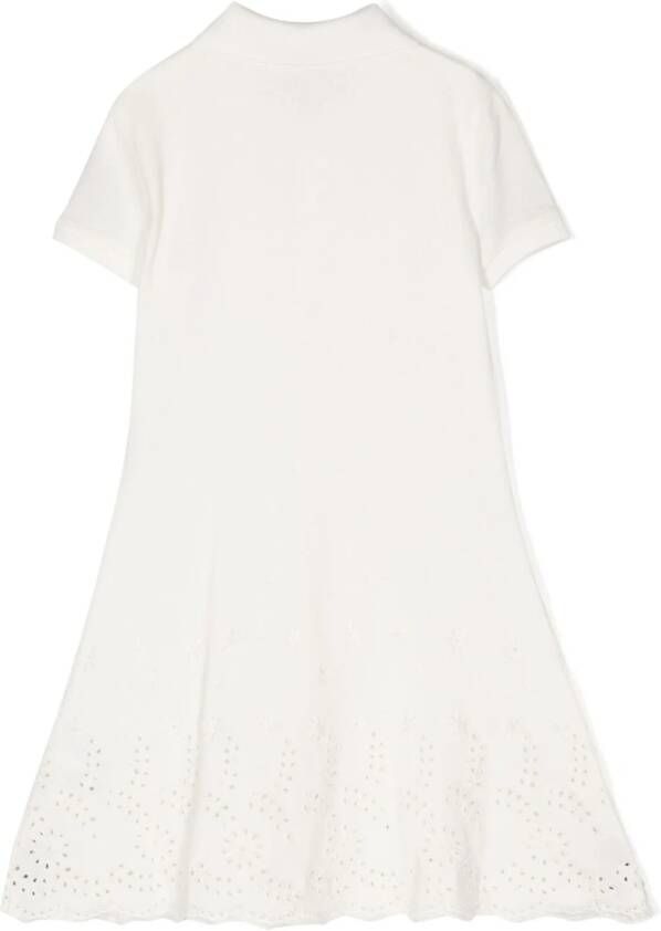 POLO RALPH LAUREN KIDS Jurk met polokraag Wit