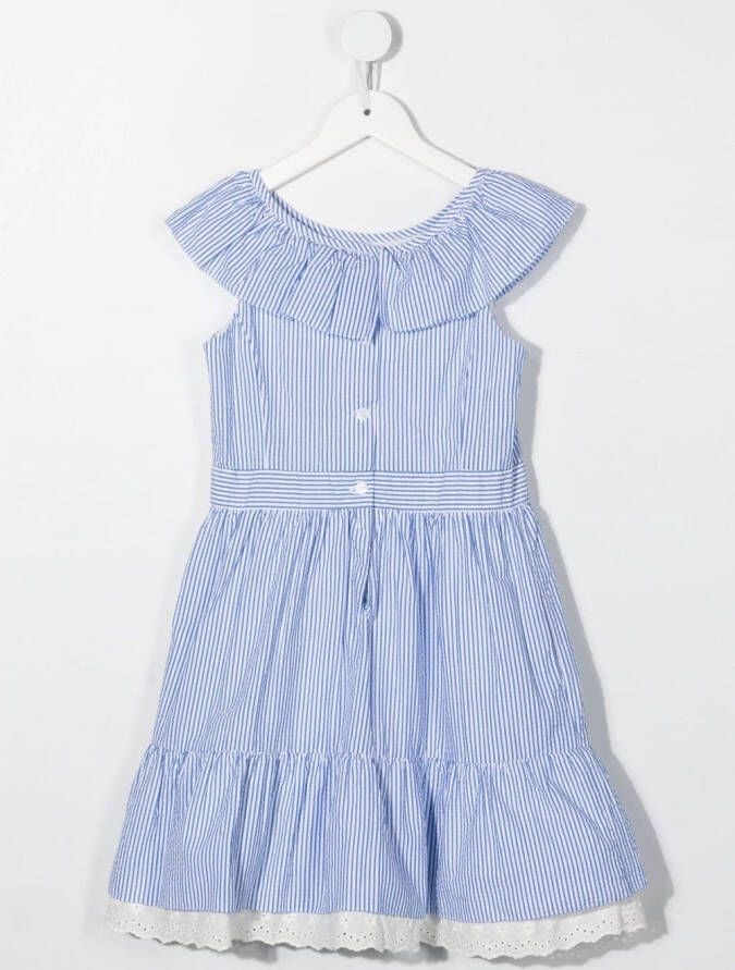 Ralph Lauren Kids Flared jurk Blauw