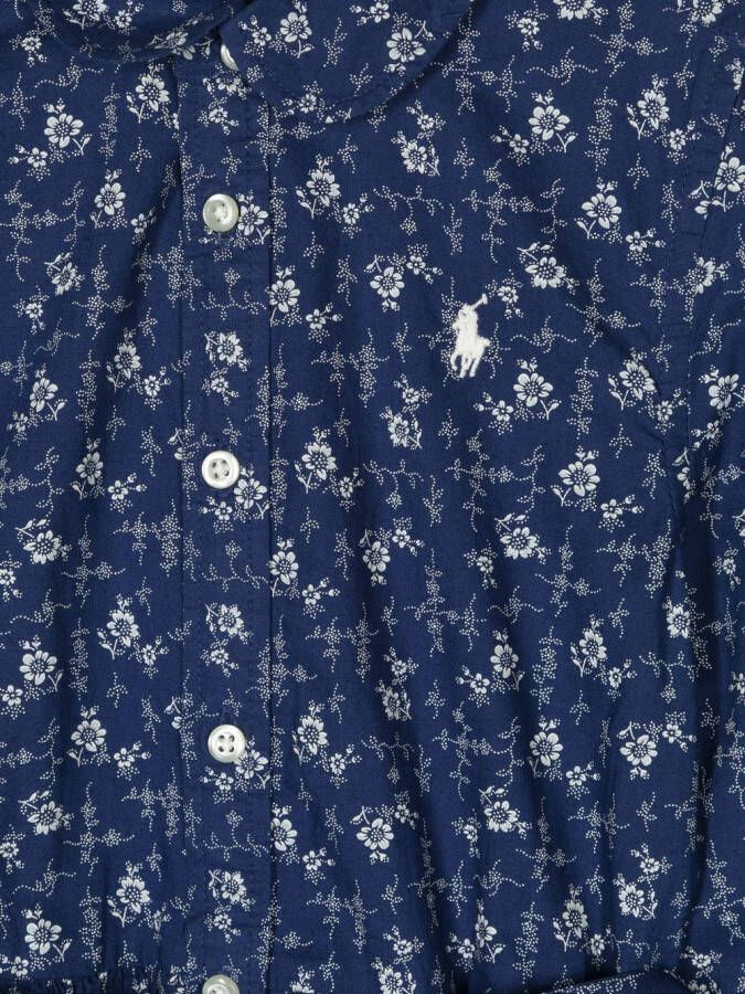 Ralph Lauren Kids Shirtjurk met bloemenprint Blauw