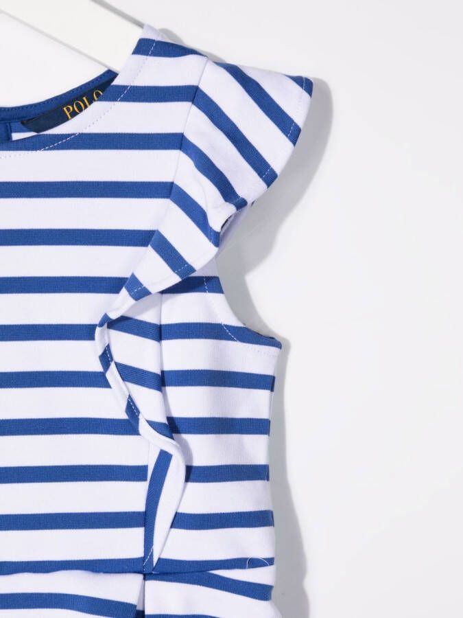 POLO RALPH LAUREN KIDS Gestreepte jurk Blauw