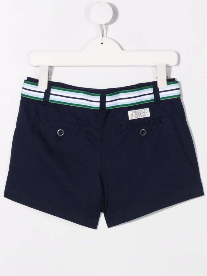 POLO RALPH LAUREN KIDS Gestreepte shorts Blauw