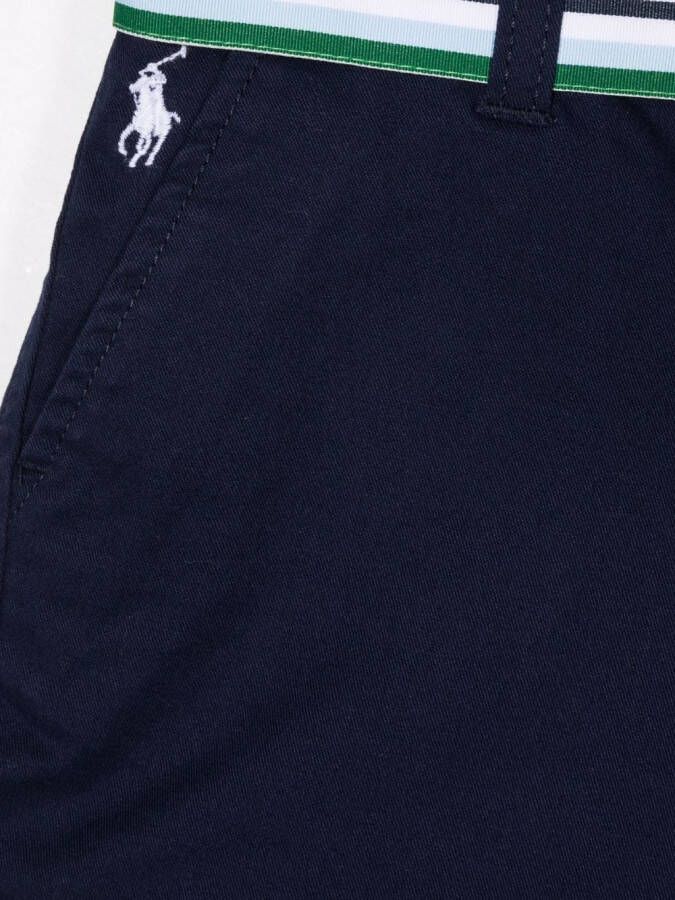 POLO RALPH LAUREN KIDS Gestreepte shorts Blauw