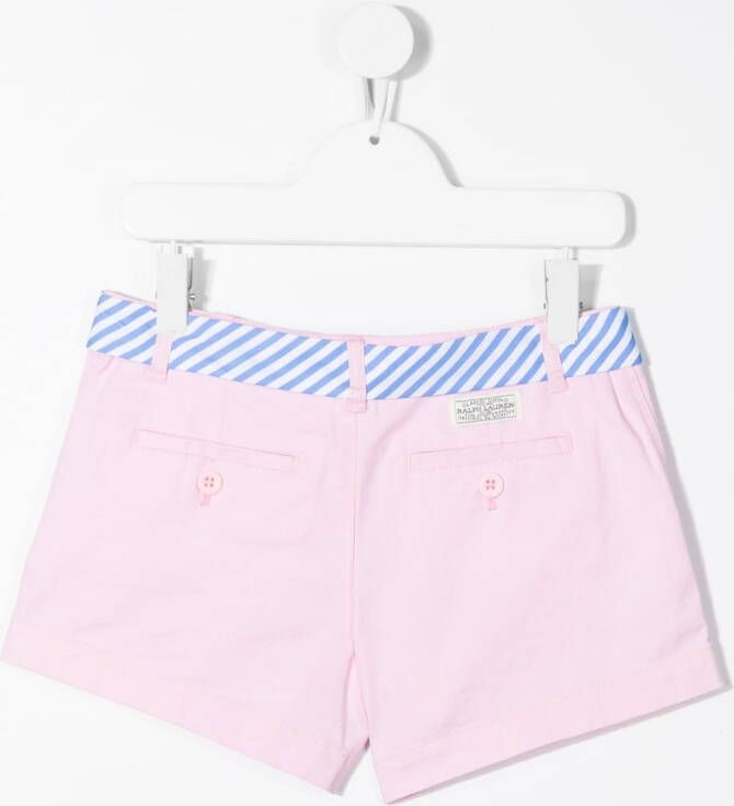 Ralph Lauren Kids Gestreepte shorts Roze