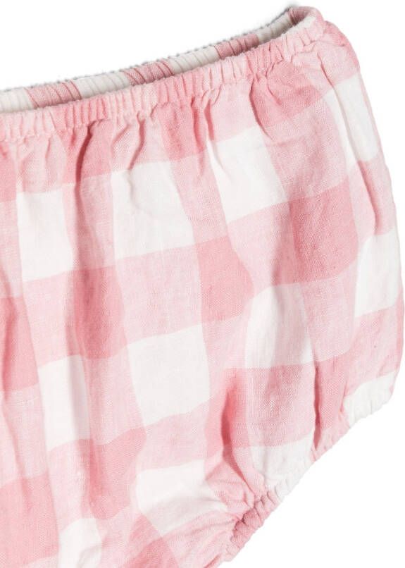 Ralph Lauren Kids Top en shorts met gingham ruit Roze